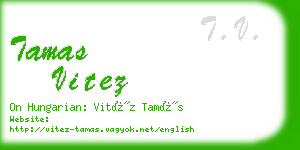 tamas vitez business card